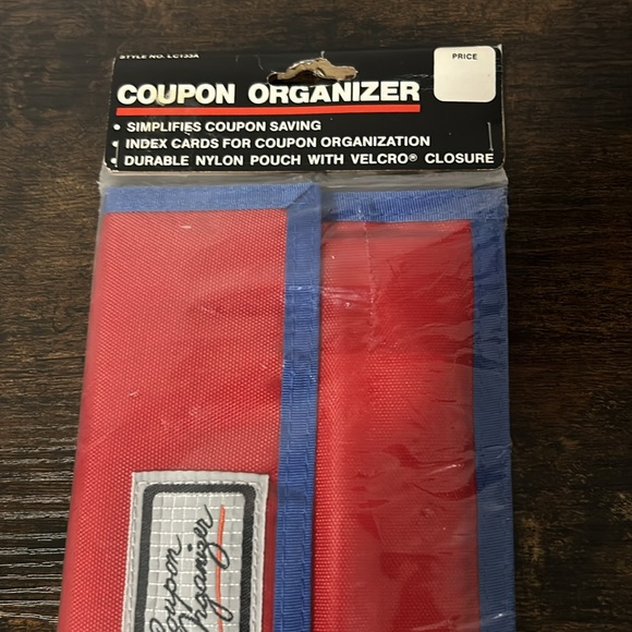 Vintage Coupon Holder Organizer Nylon Pouch Velcro Closure Index Cards New - Picture 2 of 4